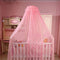 RuiHome Baby Crib Bed Canopy Dome Mosquito Netting with Clip-on Stand, Pink