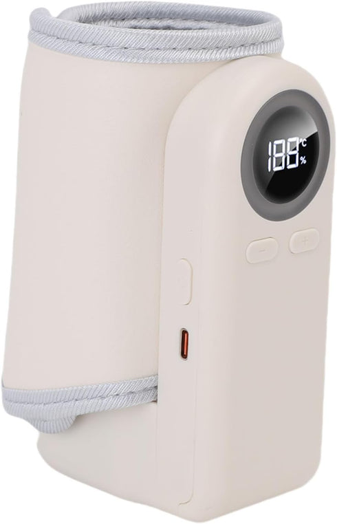 LUCKDANO Portable Bottle Warmer - Fast Heating Adjustable Temperature Rechargeable Travel Baby Milk Water Warmer