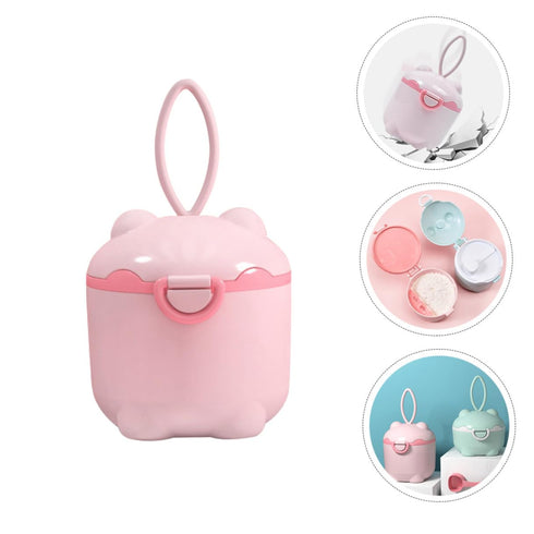 HOODANCOS Portable Formula Holder Box Large Capacity Food-Grade Milk Powder Dispenser for Outdoor Travel Storage
