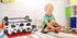 Essme Rectangular Kids Baskets,Monster Truck Storage Box,Cute Basket for Kids with Handles for Room Decor, Book