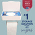 1 Pack Bathroom Wipes Holder Dispenser with Shelf Restroom Organizer & Wipe Holder for Bathroom Tool Free Wall Mounted