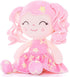 Gloveleya Baby Doll Girl Gift Soft Plush Princess Doll with Pink Star Dress, Snuggly First Baby Doll for Girls, Stuffed