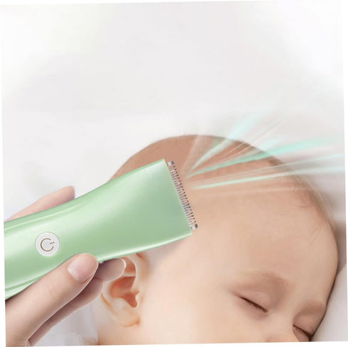 Generic Trimmer Rechargeable Hair Clipper Light Green Hair with Blades Safe Rounded Design for Newborns