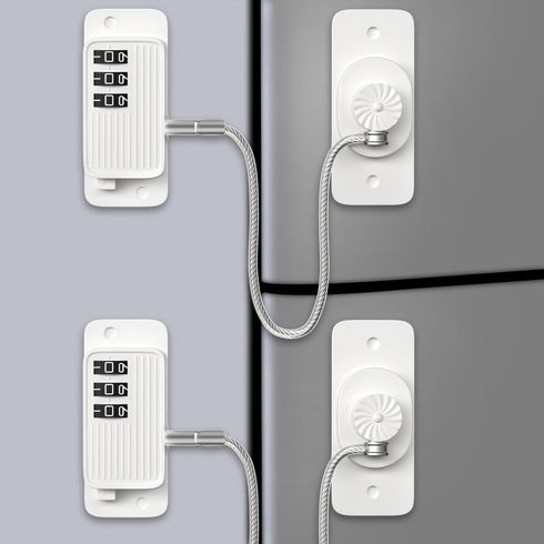 AOSITE 2 Pack Refrigerator Lock, Combination Child Safe Adhesive Freezer Lock for Adults, Kid Cabinet Lock for Fridge