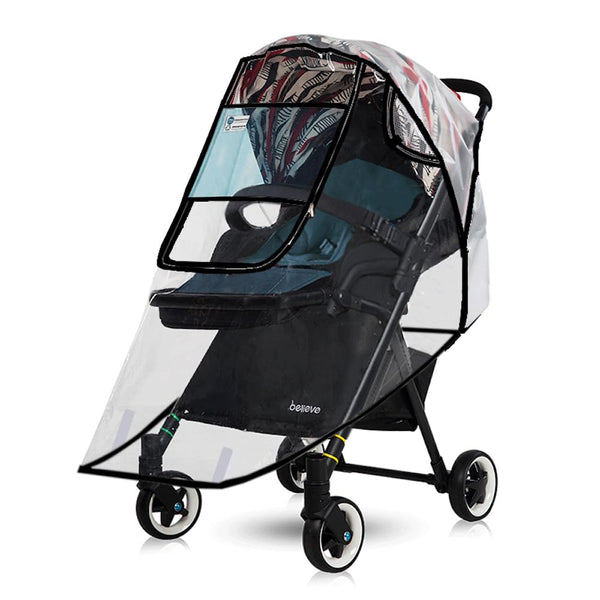 Baby Stroller Rain Cover with Eye Protection Film, Universal Waterproof Wind Weather Shield, Baby Travel Accessories
