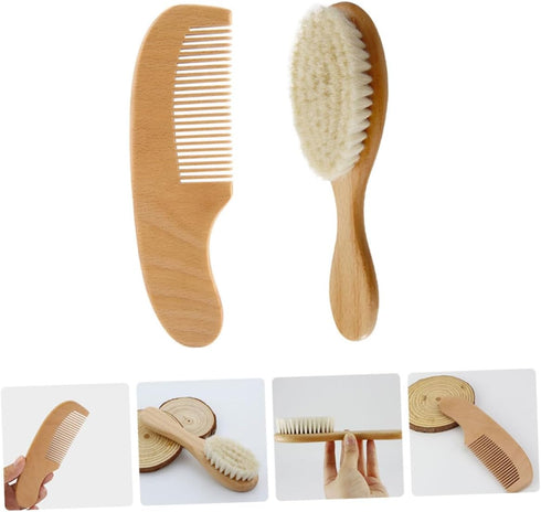 Set BESTonZON Boy Girl Hair Washing Brush Soft Wool Scalp Massage Comb for Boy Girl Gentle Head Cleaning Tool for Hair