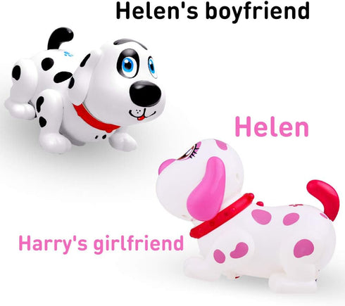 2+ WEofferwhatYOUwant Robot Dog Helen Interactive Talking Puppy for Girls Electronic Pet Toy Walks, Talks, Barks