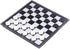 8x8 Checkers Draught Board Game - 64 Squares, 12 Black & 12 White Pieces, Extendable 9x9 Inch Board