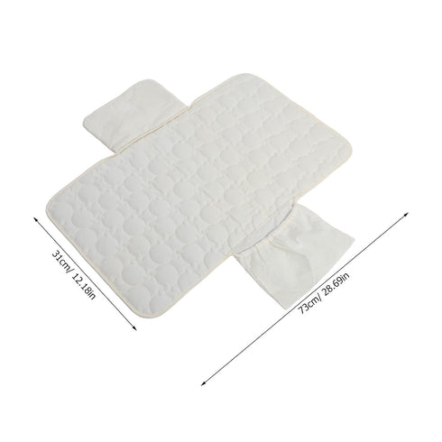 TOYANDONA Portable Diaper Changing Pad: Baby Changing Pad Waterproof Mat Foldable Reusable Cotton Diaper Mat for Home