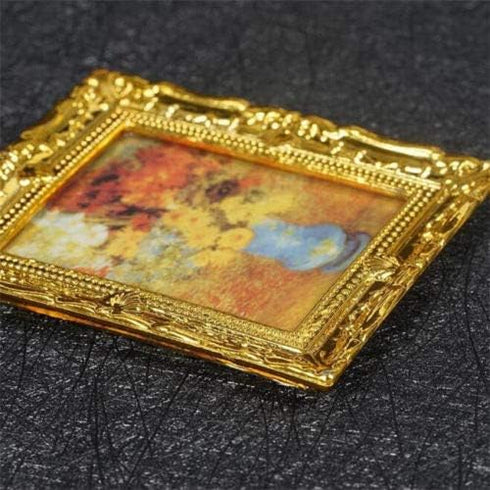 Elegant 1:12 Miniature Wooden Adornment Picture of Phnom Penh – Handcraft Scale Miniature Painting for Decoration