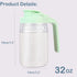 SusuBee 32oz Breast Milk Pitcher with Leak-Proof Flip Cap Wide Mouth Mason Jar Pitcher for Breastmilk Storage Glass