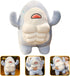 Toddmomy 1PCS Cute 3D Muscle Shark Plush Toy, Soft Stuffed Shark Animal Doll, Kawaii Hugging Pillow for Kids Xmas