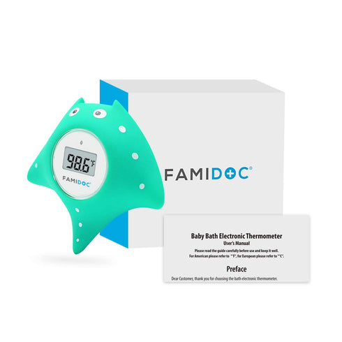 Baby Bath and Room Thermometer - Famidoc FDTH-V0-22, Upgraded Sensor Technology for Baby Health Bath Tub Thermometer