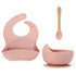 Ginbear Baby Bowls with Suction, Silicone Bibs, Self Feeding Spoons, Led Weaning