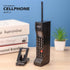 Vintage Telephone Mobile Phone Building Blocks, 489PCS with Holder, Collectible Gift for 6+ Children and Adults