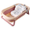 LEXIW Collapsible Baby Bathtub with Bath Pad Large Baby Bathtub Portable Bathtub with