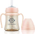 GROSMIMI 6 oz 2 Pack PPSU Spill Proof Magic Sippy Cup Bundle (Pink,Peach)