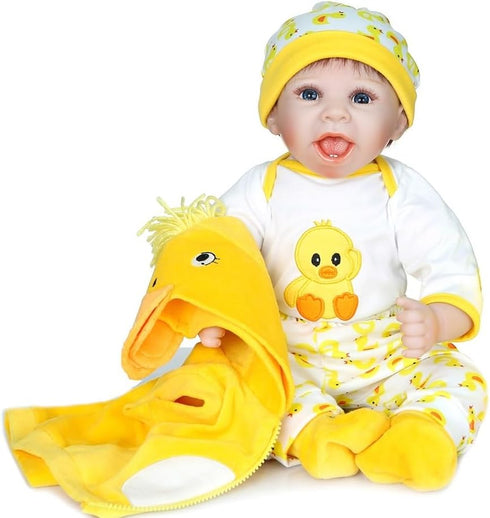 18 inch 16-18 inch Reborn Baby Girl Dolls Clothes Yellow Duck Outfits Accesories for Reborns Doll Newborn Baby Girl
