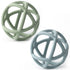TOPGOMES Teething Toys, BPA Free Silicone Soft Ball Teether for Babies Ages 6 Months+, 2 Pack (Sage+Ether)