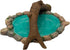 Treasure Gurus Miniature Stone Pond Log Branch Bridge, Outdoor Fairy Garden Mini Dollhouse Landscape Decor