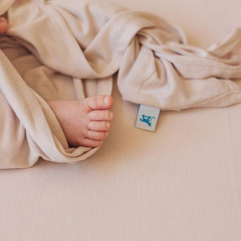 Little Unicorn Soft Blush Stretch Knit Crib Sheet - Premium Comfort for Your Baby