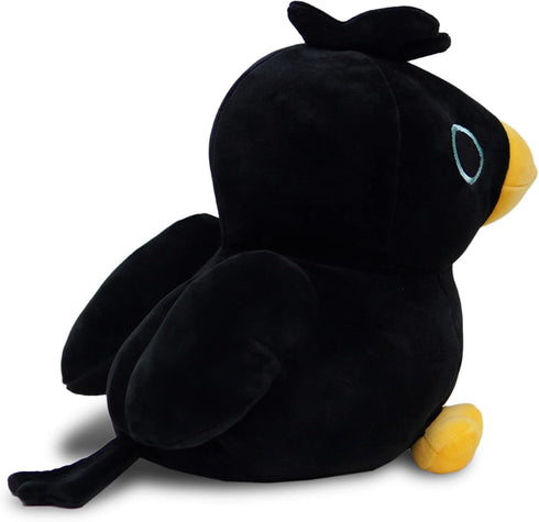 10 Inch Black Crow Plushie Toy, Stuffed Raven Animal, Cute Gift for Boys Girls