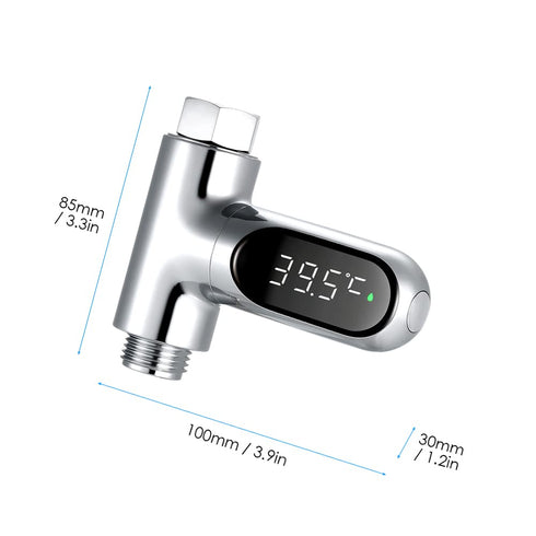 Sunydog 0~100 360 Shower Thermometer,LED Digital Shower Temperature Display Baby Bath Water Thermometer