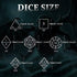 Set DND Dice, Dungeons and Dragons Metal Dice Polyhedral Role Playing Gaming HNCCESG Hollow Cthulhu Dice for Table Game