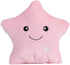 Creative Twinkle Glowing Stars Shape Plush Throw Pillow, LED Night Light Pillow Cushions for Kids, Christmas (Pink)