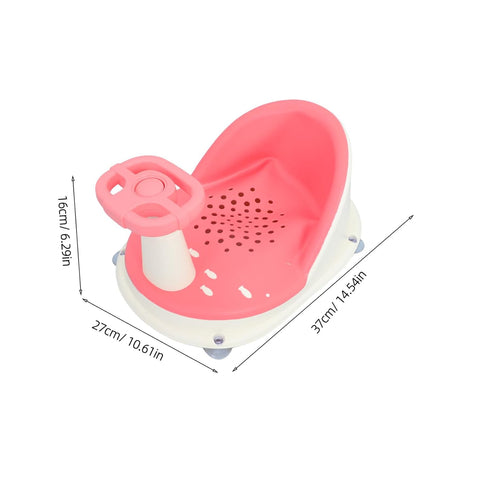 Bath Seat for Boy Girl Non Slip Bathtub Chair with Suction Cups Comfortable Support for Newborns to Easy to Clean