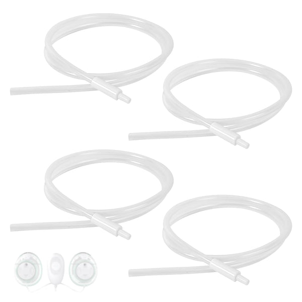Penitue 4pcs Replacement Tubing for Elvie Stride Pump, Silicone Breast Pump Tubing with