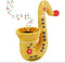 June Garden 6.5" My First Saxophone - Musical Soft Plush Toy for
