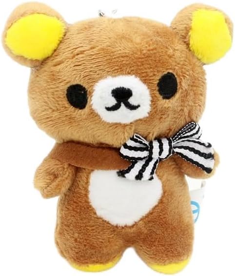 Brown Standing Bear Plush Stuffed Ornament, 11CM Key Chain Plushie, Kawaii Design Soft Figure Doll
