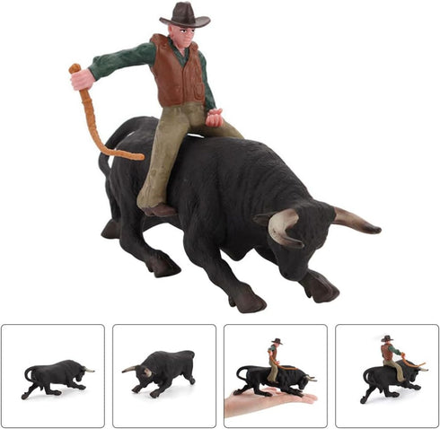 Desktop Cowboy Sculpture Set, Fake Wild West Cowboys Figurines Model Farm Toys for Christmas Birthday