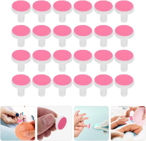 Trimmer Trimmer POPETPOP Pcs Baby Nail Replacement Pads Kit, Baby Nail File Grinding Heads Polish Disc, Purple Baby