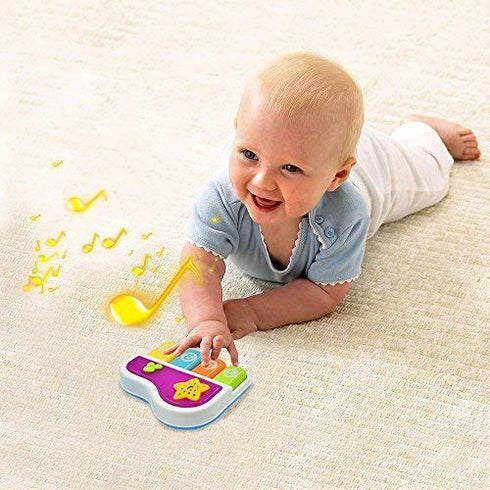 WEofferwhatYOUwant Baby Piano, Portable Musical Toy with Star Projector, Lights & Lullabies for Infants 6+ Months