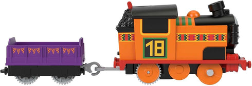 Thomas & Friends Motorized Toy Train Nia, Battery-Powered Engine with Cargo for Preschool Kids Ages 3+