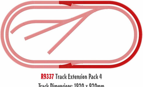 HORNBY Pack 4 R9337 R9332 Playtrains Track Extension OO Scale Model Train Track *Add On