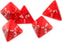 5PCS Polyhedral Dice 20mm D4 for Dungeons and Dragons DND RPG MTG Table Games Red with Black Bag
