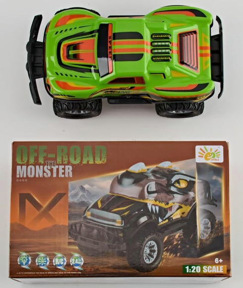 2.4GHz 1:20 Remote Control Cool Off-Road Vehicle Truck, RC Car with LED Lights, Scale Off-Road Vehicle, Red RC