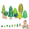 Youuys Wooden Craft Forest Trees Toys, 8 Pcs Mini Tree Kit Craft Set for Early Educational Preschool Projects
