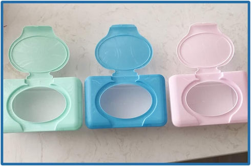 Xinsheinelry Airtight Baby Wipes Holder & Storage Organizer Keep Wipes Moist, Portable Flip-Top Lid Box for Diaper Bag