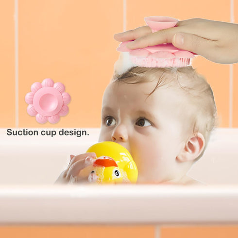 Baby Hair Scalp Massage Shampoo Brush - Soft Silicone Bath Brush for Newborns and Toddlers