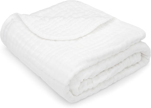 Set Comfy Cubs Grey/White Muslin Crib Sheet & Baby Blanket