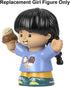 Fisher-Price Replacement Part Little-People Playset - HHR46 ~ Girl with Black Hair Carrying Ice Cream Cone