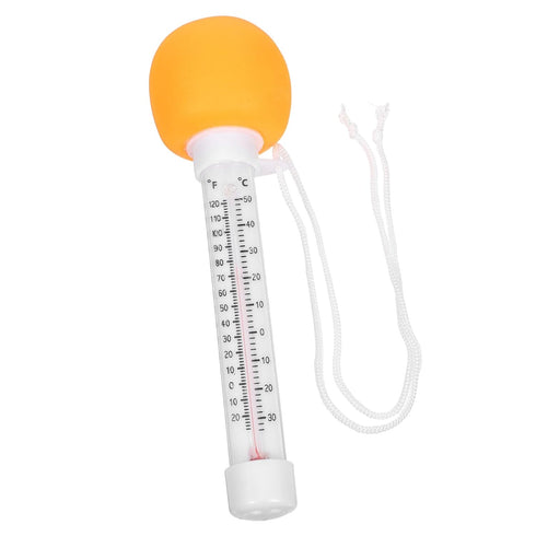 Floating Pool Thermometer Orange with Cartoon Design, Water Temperature Gauge for Bath,