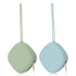 Silicone Pacifier Holder Case, 2 Pack Baby Binky Silicone Cover Pouch for Diaper Bag (Sage, Ether)