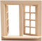 Wooden Window for Dollhouse, Miniature Window Frame, 1:12 Dollhouse Wooden Doors for Craft Decoration