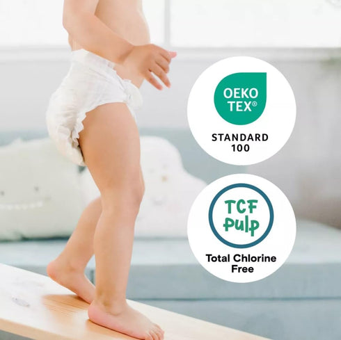 Generic 1, 70 Count, 7-12 lbs (Pack 1) Kudos Chlorine Free Cotton - Lined Premium Diapers - Size