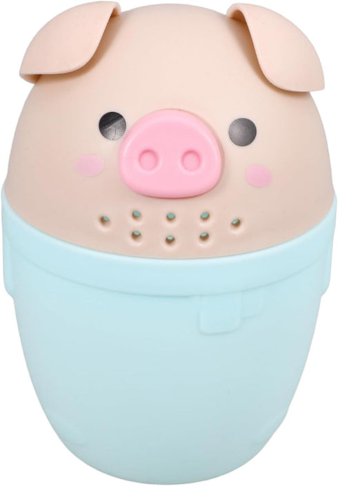 Toddmomy Cute Pig Bath Rinse Cup for Babies Thick Baby Shampoo Cup